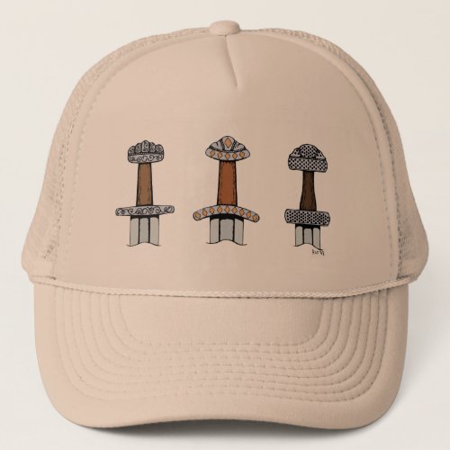 Three Viking Sword Hilts Trucker Hat
