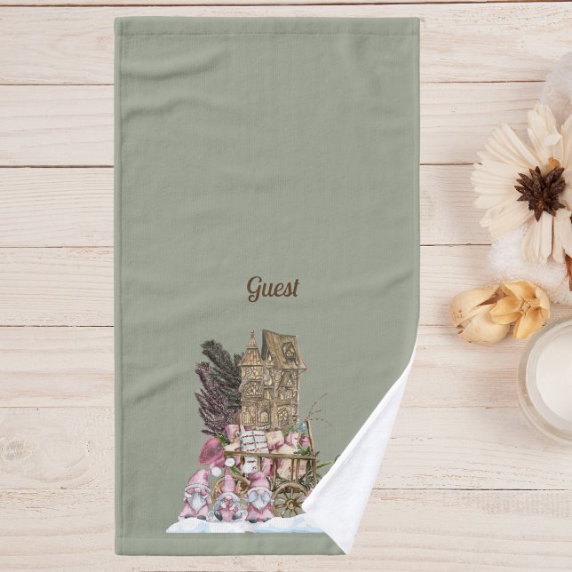  Three Vintage Gnomes  Hand Towel (Creator Uploaded)