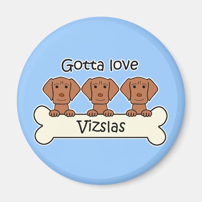Three Vizslas Magnet (Front)