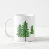 Three Watercolor Pine Trees 2