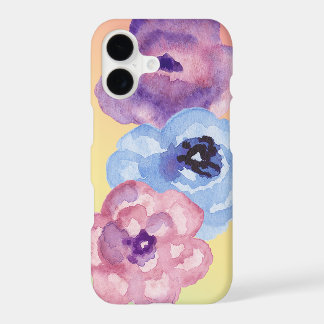 Three Watercolor Roses on Pastel Gradient iPhone 17 Case