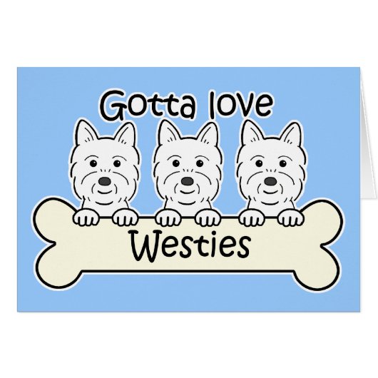 Three Westies Cards (Front Horizontal)