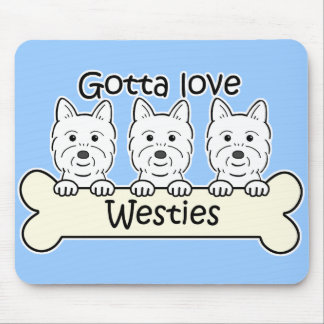 Three Westies Mouse Pad