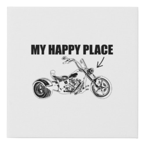 Three_wheeled Motorcycle Trike Triker Trikes Gift Faux Canvas Print