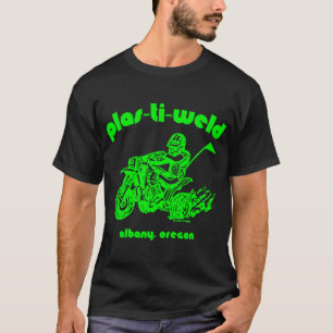 Three Wheeler Plas-Ti-Weld logo in Kawasaki green T-Shirt