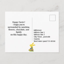 Three White Folklore Easter Bunnies Postcard Zazzle