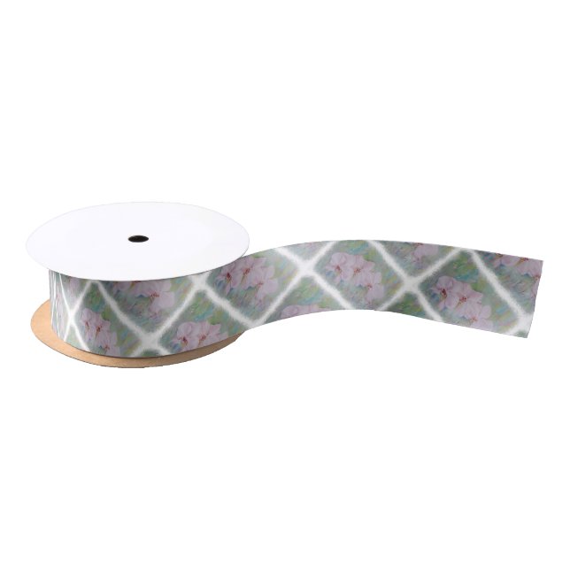 THREE WHITE ORCHIDS RIBBON (Spool)