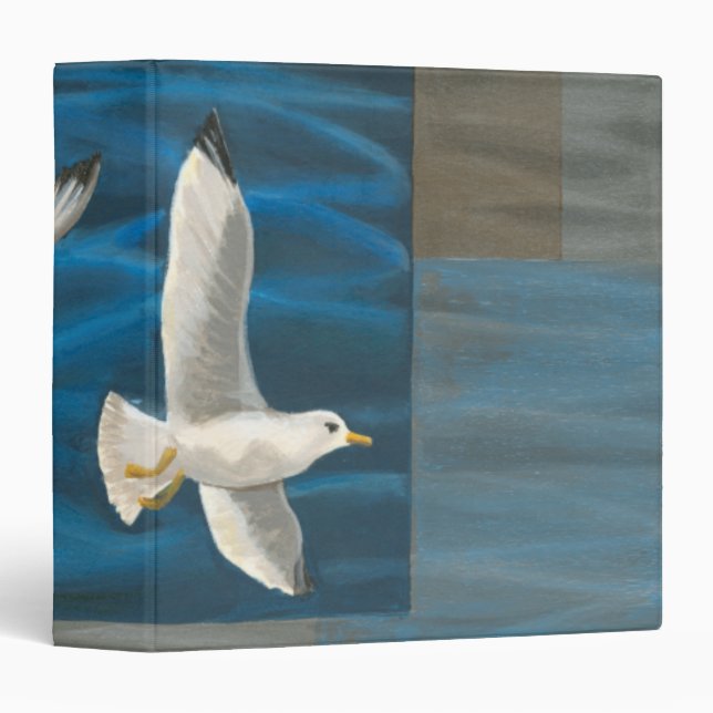 Three White Seagulls Flying Over the Water Binder (Front/Spine)