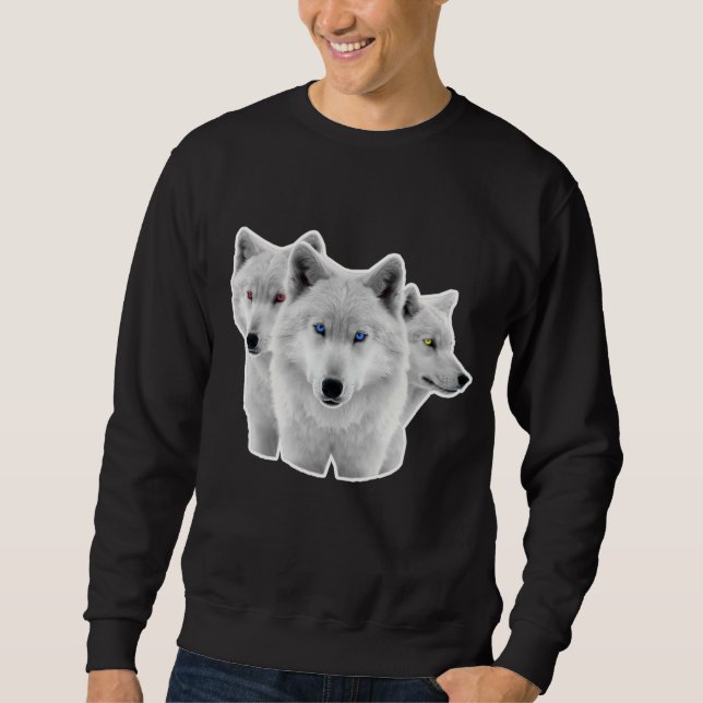 Three White Wolves Sweatshirt (Front)
