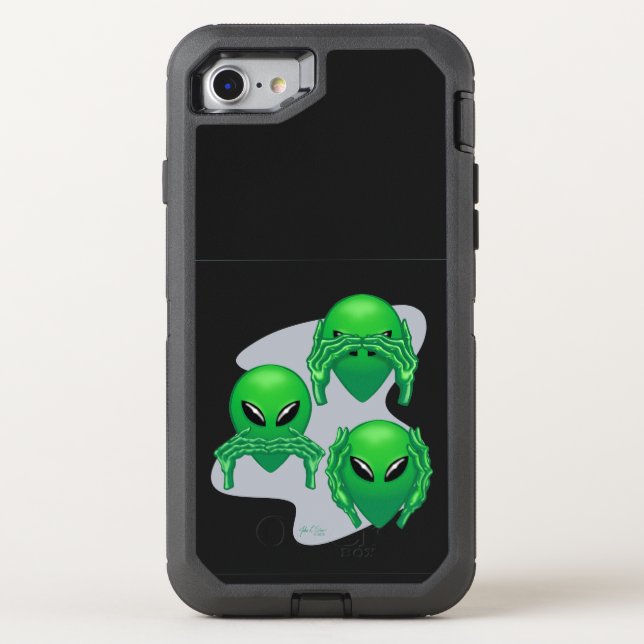 Three Wise Aliens Otterbox iPhone Case (Back)