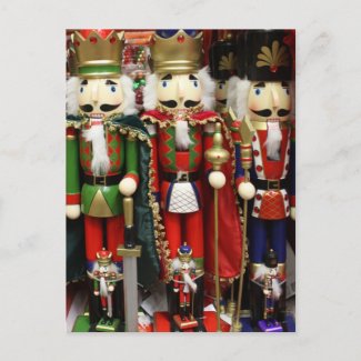 Three Wise Crackers - Nutcracker Soldiers Holiday Postcard