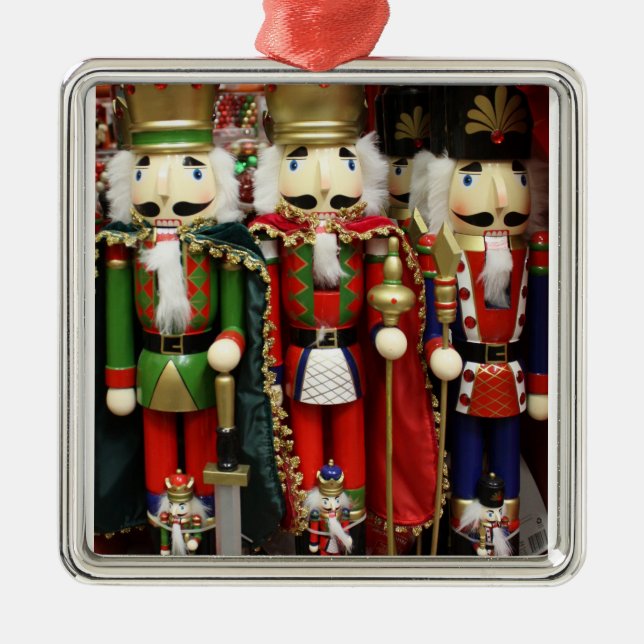 Three Wise Crackers - Nutcracker Soldiers Metal Ornament (Front)