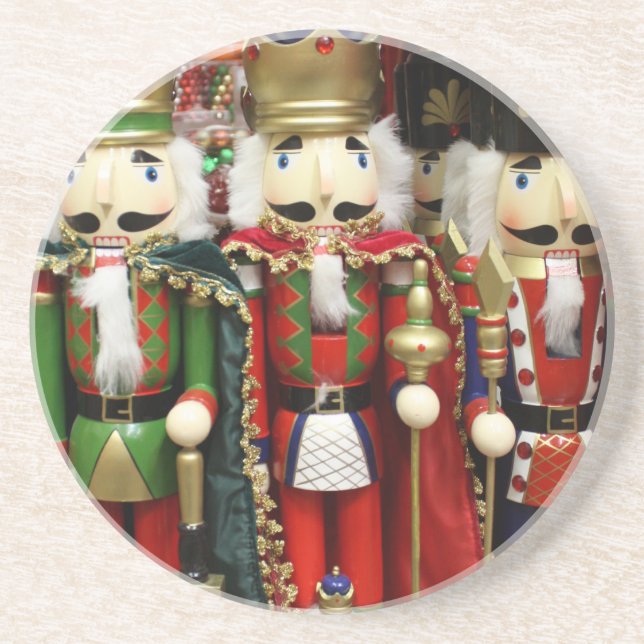 Three Wise Crackers - Nutcracker Soldiers Sandstone Coaster (Front)
