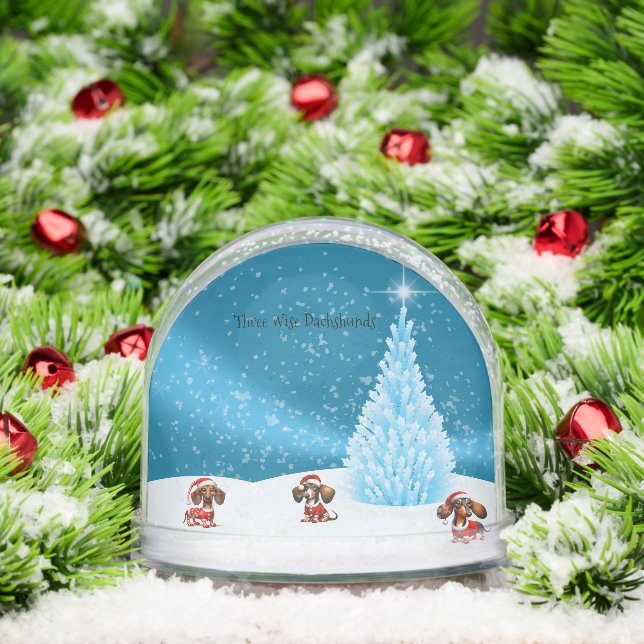 Three Wise Dachshunds Snow Globe (Christmas)