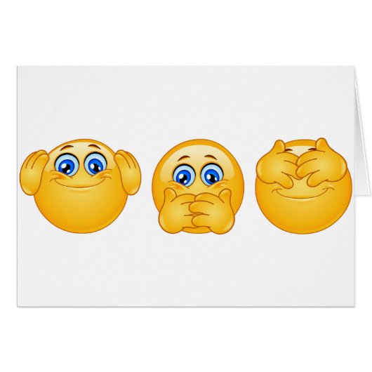three wise emojis cards (Front Horizontal)