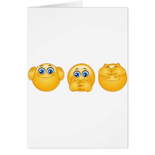 three wise emojis cards (Front)