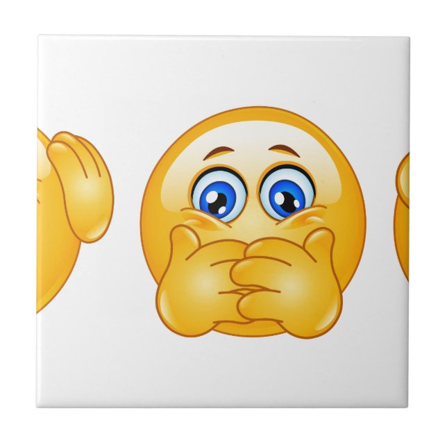 three wise emojis tile (Front)