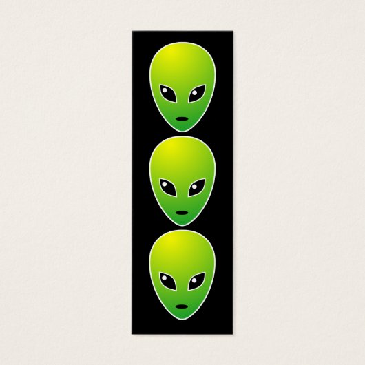 Three Wise ETs Bookmark - Black (Front)