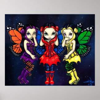 Three Wise Faeries gothic fairy Art Print