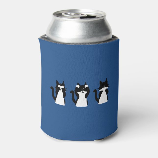 Three Wise Kitties Can Cooler (Can Back)
