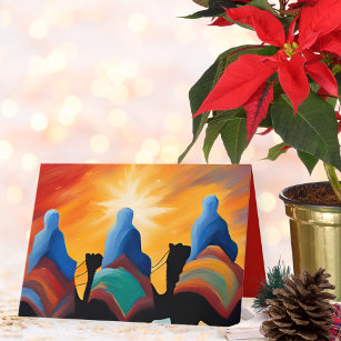 Three Wise Men Abstract  Holiday Card