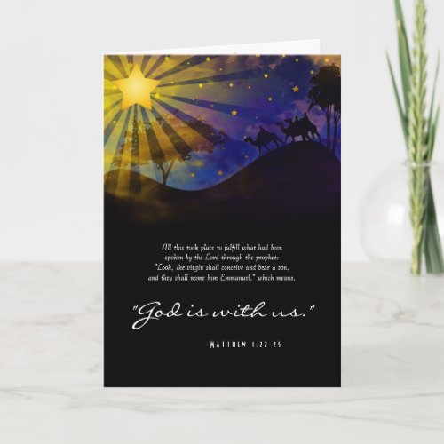 Three Wise Men Bible Verse Christmas Card