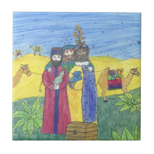 Three wise men ceramic tile