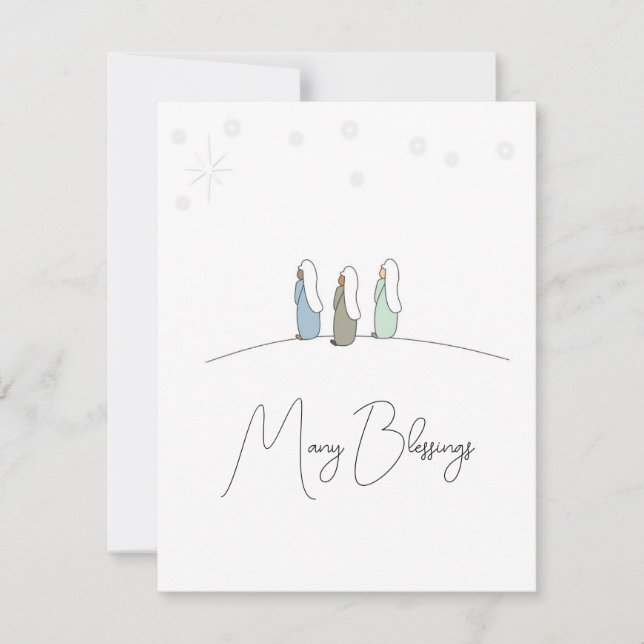 Three Wise Men Christmas, Flat   Card (Front)
