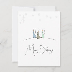 Three Wise Men Christmas, Flat Card