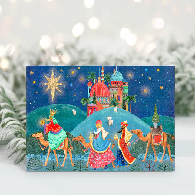 Three Wise Men Christmas Holiday Greetings Cards Zazzle