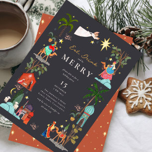 Three Wise men Christmas Holiday Party Invitation