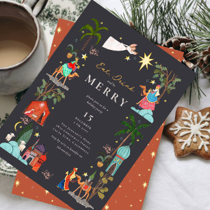 Three Wise men Christmas Holiday Party Invitation