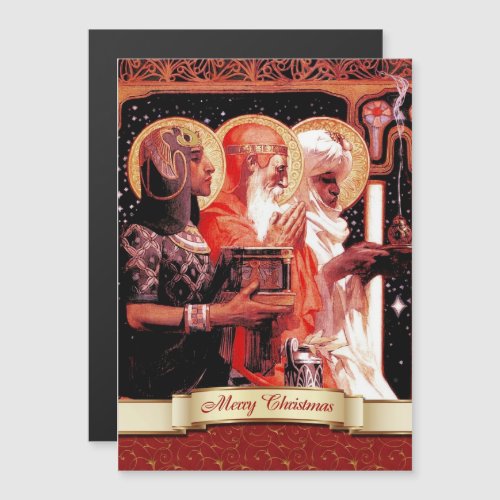 Three Wise Men Christmas Magnetic Card