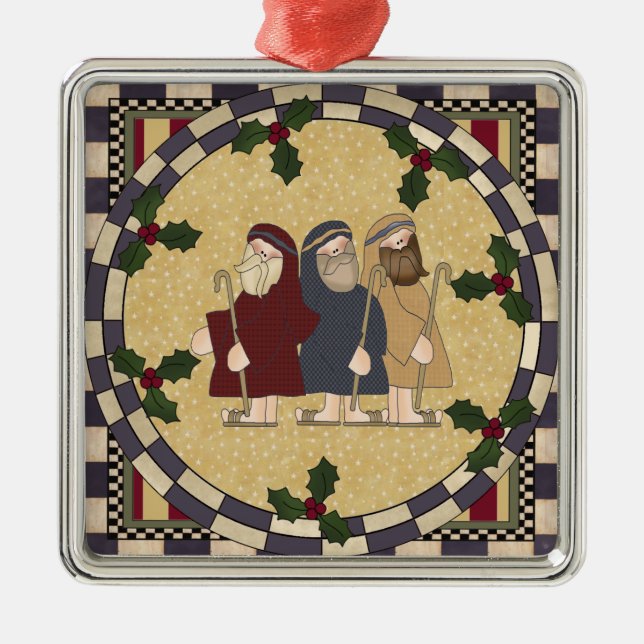 Three Wise Men Christmas Ornament (Front)