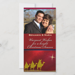 Three Wise Men Christmas Personalized Photo Card