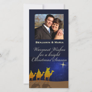Three Wise Men Christmas Personalized Photo Card