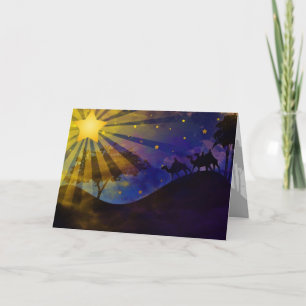 Three Wise Men & Christmas Star Greeting Card