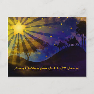 Three Wise Men & Christmas Star Postcard