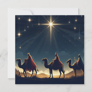 Three Wise Men - Flat Christmas Card