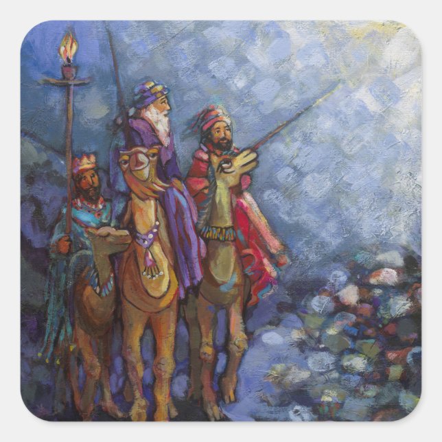 Three Wise Men Following Star Stickers (Front)
