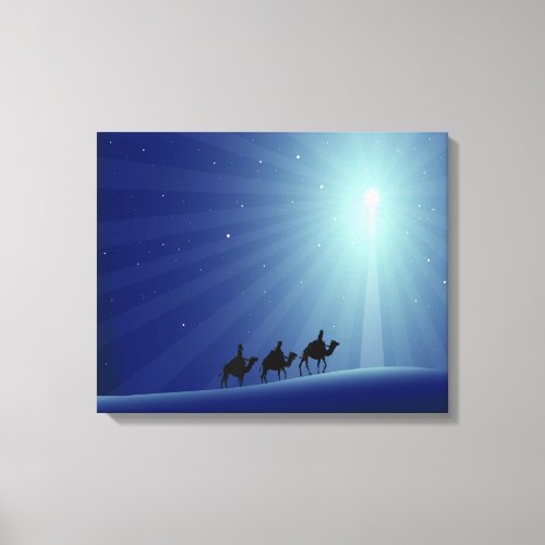THREE WISE MEN GO FOR THE STAR OF BETHLEHEM CANVAS PRINT