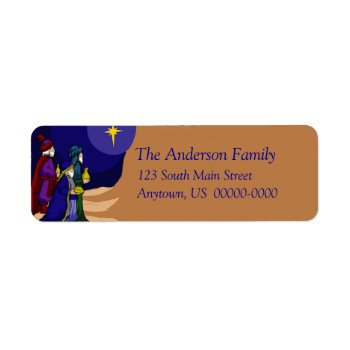 Three Wise Men Holiday Label by FalconsEye at Zazzle