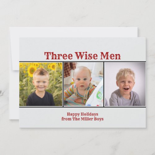 Three Wise Men Holiday Photo Card