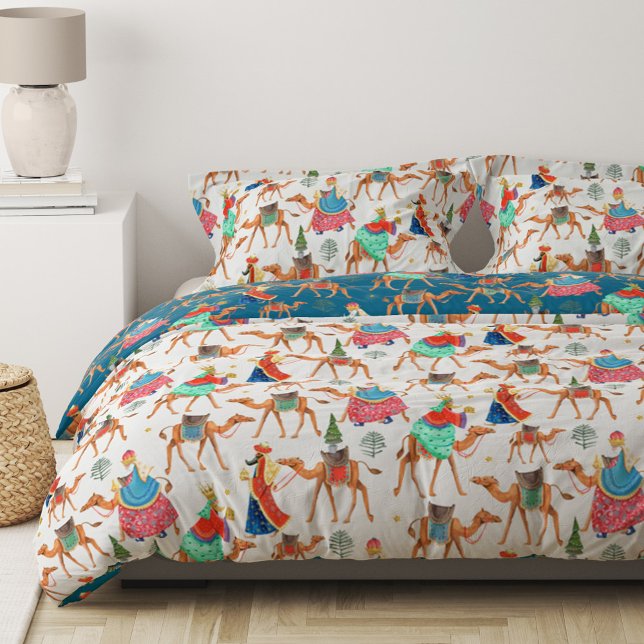 Three wise men kings & camels all-over print duvet cover (Creator Uploaded)