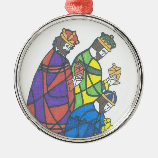 Three Wise Men Metal Ornament (Front)