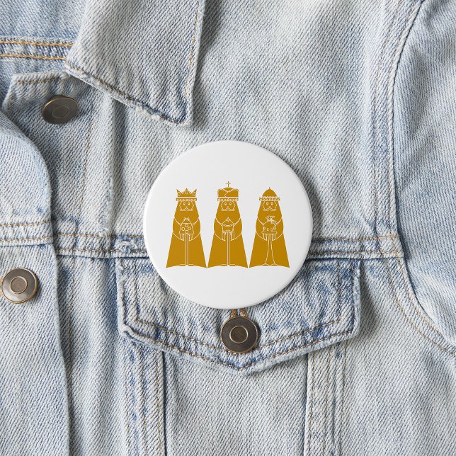 Three Wise Men Modern Nativity Kings Button (Creator Uploaded)