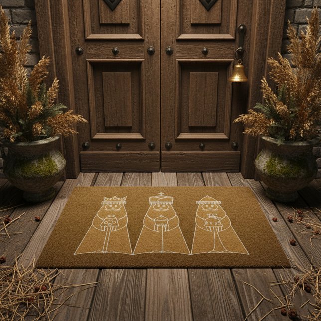 Three Wise Men Modern Nativity Kings Doormat (Creator Uploaded)