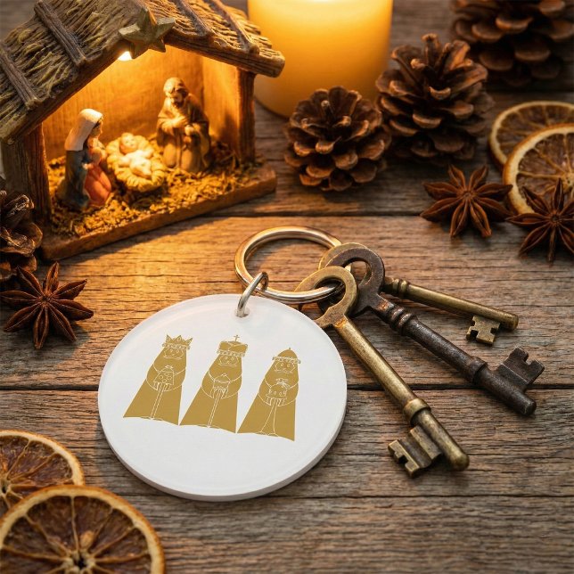 Three Wise Men Modern Nativity Kings Keychain (Creator Uploaded)