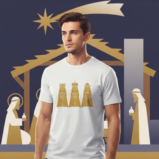 Three Wise Men Modern Nativity Kings T-Shirt (Creator Uploaded)