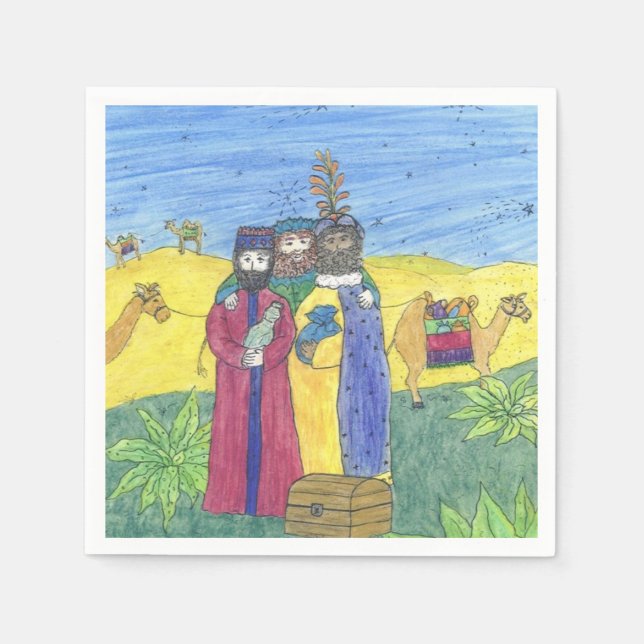 Three wise men napkins (Front)